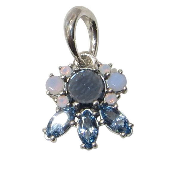 Pandora Pattern of Frost Blue Crystal & SS Pendant ONLY 390391NMBMX - Picture 2 of 7